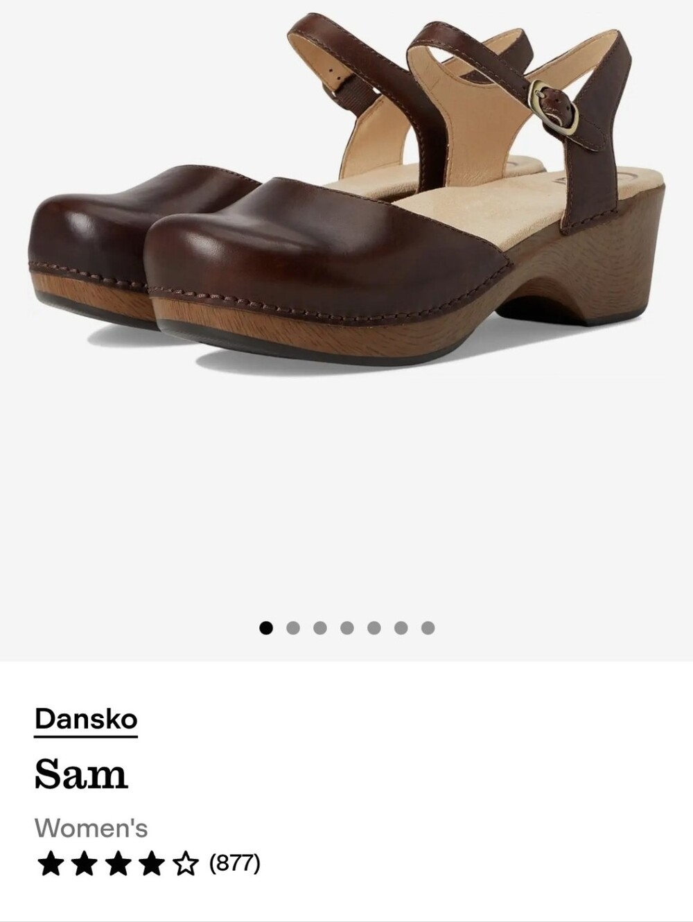 Dansko Sam Mary Janes _ Brown Leather - Picture 6 of 7